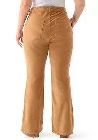 Plus Corduroy Flare Pants