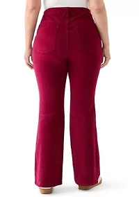 Plus Corduroy Flare Pants