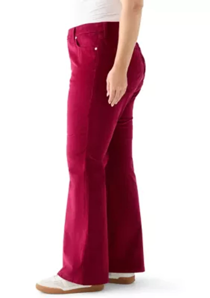 Plus Corduroy Flare Pants