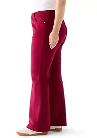Plus Corduroy Flare Pants