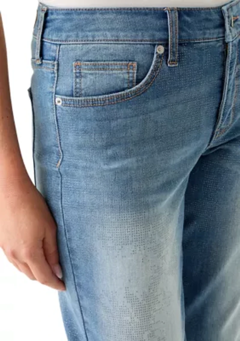 Petite Glitter Denim Pants