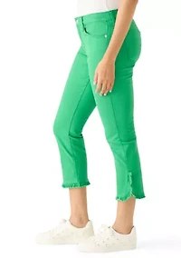 Women's Ruffle Hem Cropped Jeans