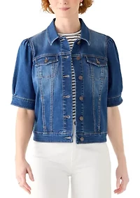 Women's Short Sleeve Denim Jacket
