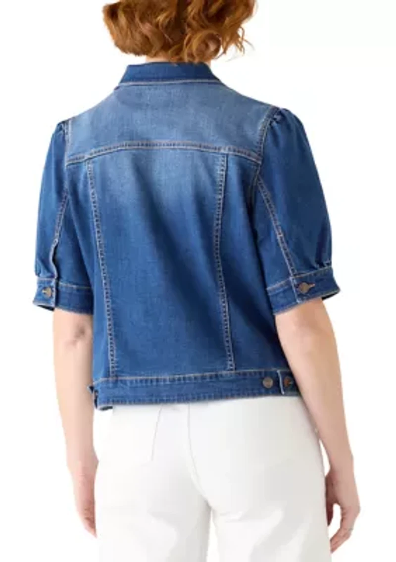 Women's Short Sleeve Denim Jacket