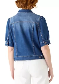 Women's Short Sleeve Denim Jacket