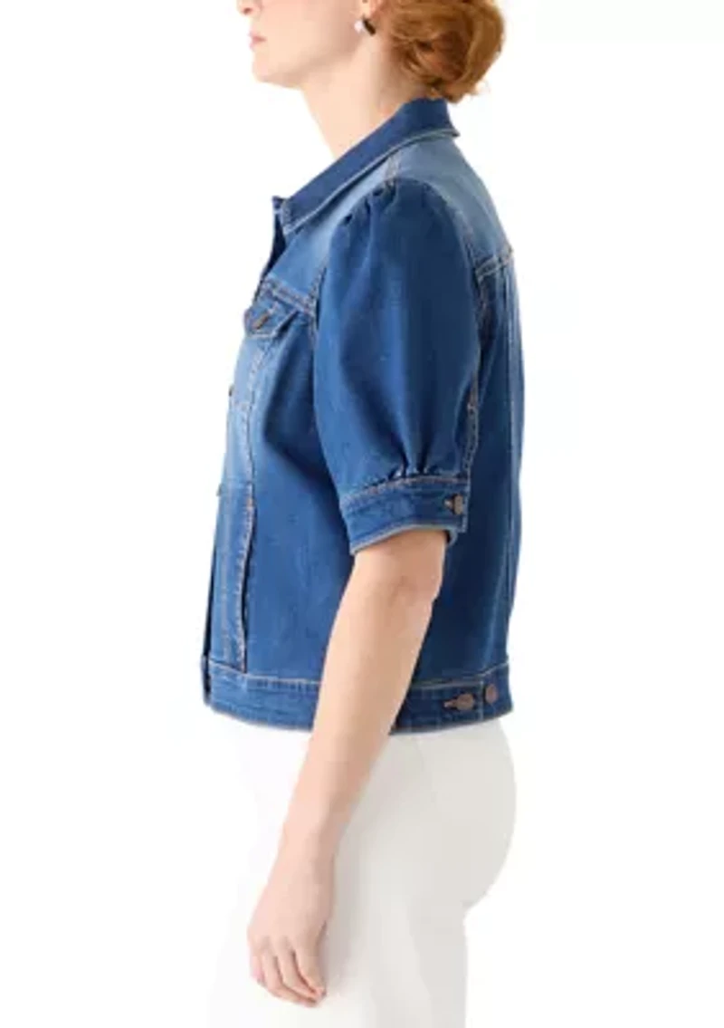 Women's Short Sleeve Denim Jacket