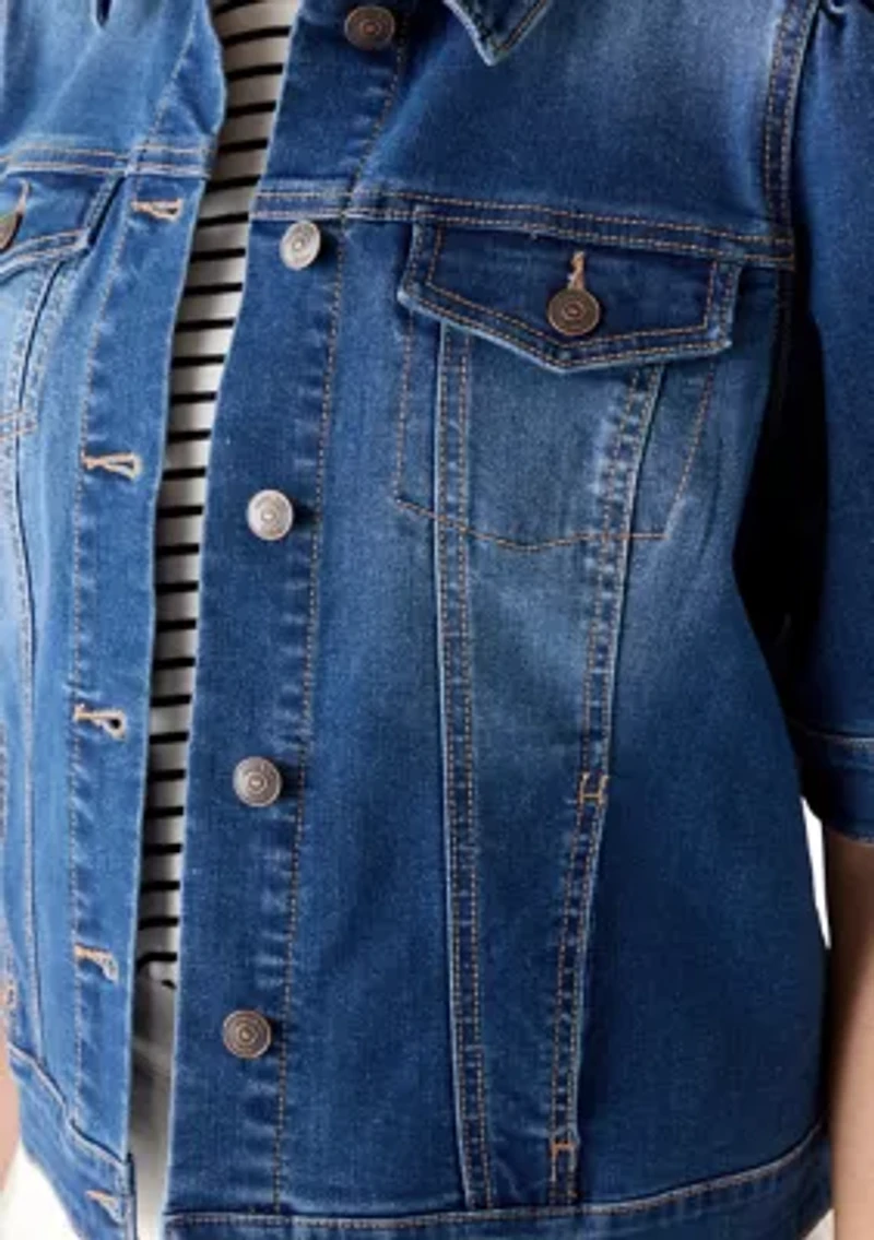 Women's Short Sleeve Denim Jacket