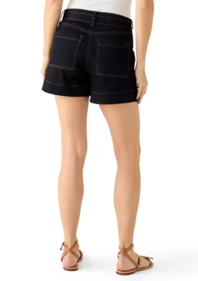 Women's Tie Waist Denim Shorts