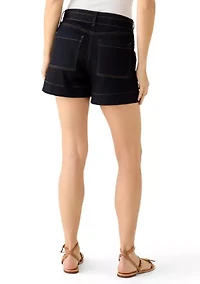 Women's Tie Waist Denim Shorts