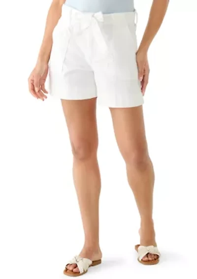 Women's Tie Waist Denim Shorts