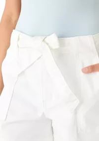 Women's Tie Waist Denim Shorts