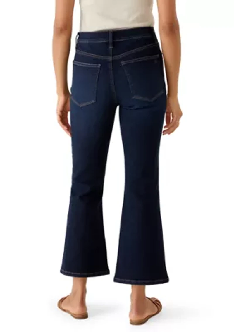 Women's Cropped High Rise Flare Pants
