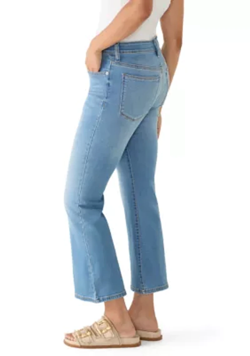 Women's Cropped High Rise Flare Pants