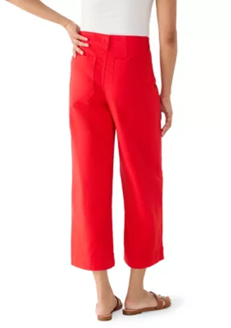Women's Cropped Wide Leg Pants