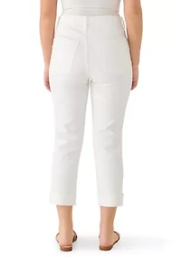 Women's Roll Crop Straight Jeans