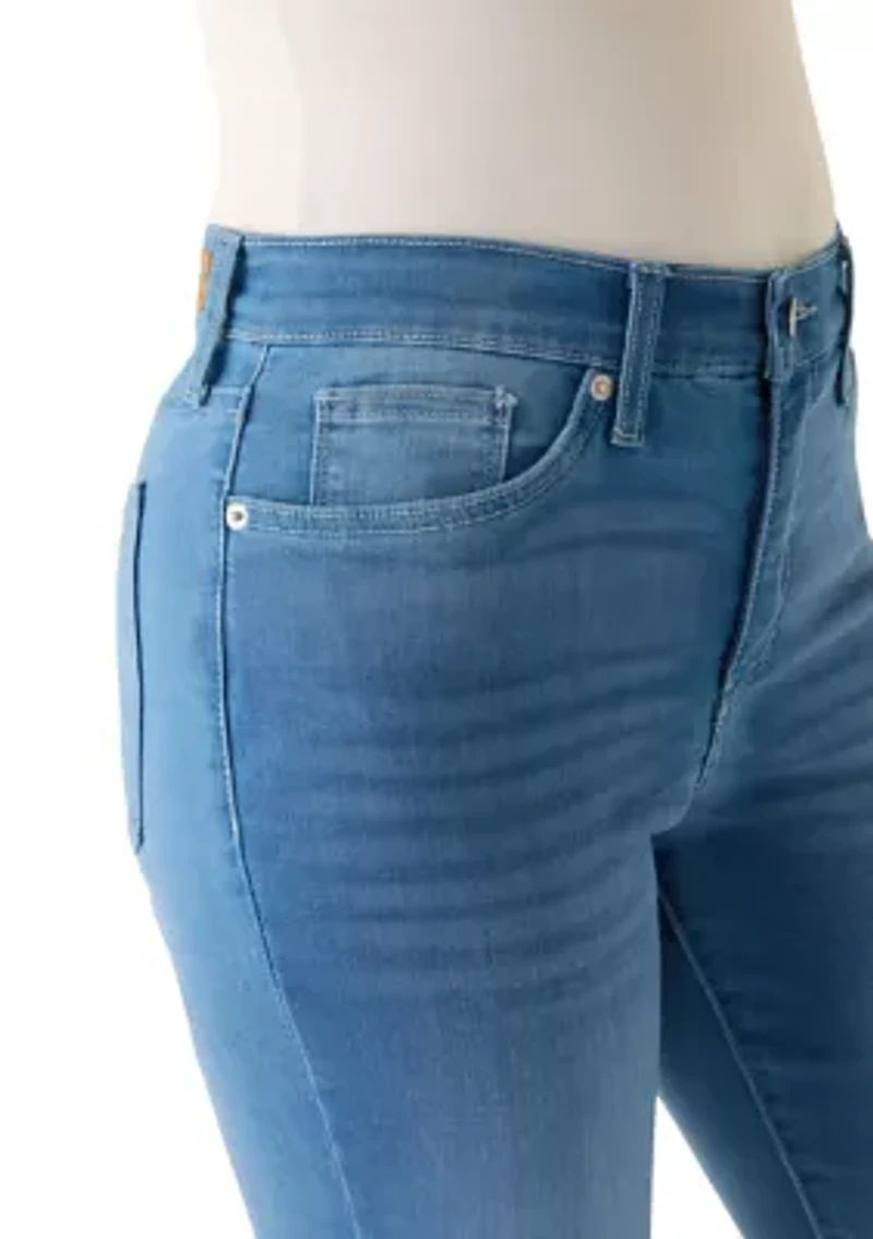 Women's Roll Cropped Straight Leg Jeans