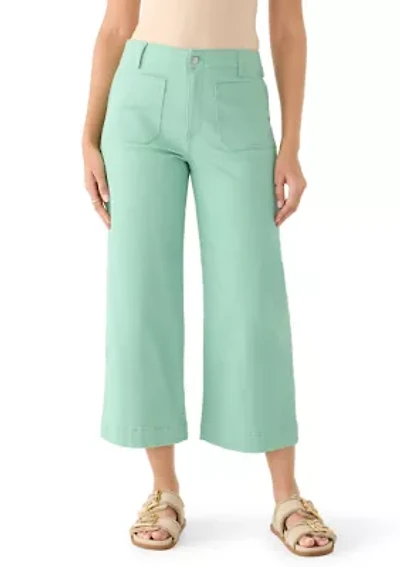 Women's Mayan Jade Wide Leg Cropped Jeans