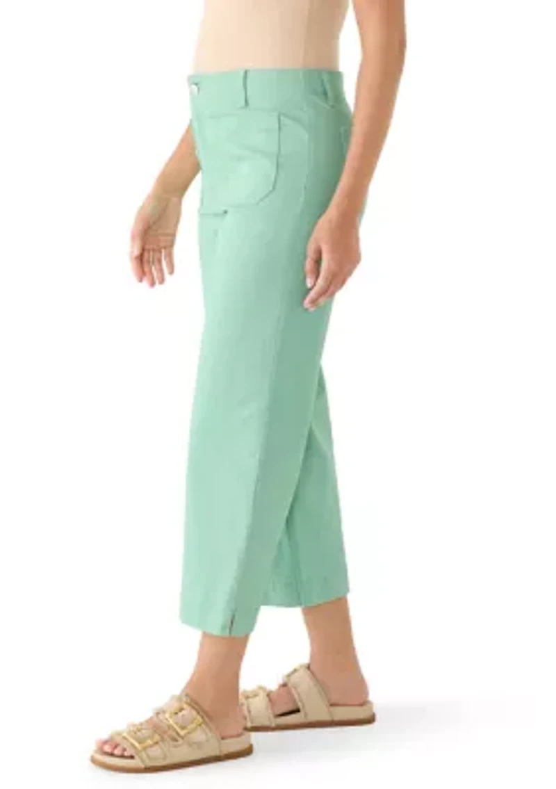 Women's Mayan Jade Wide Leg Cropped Jeans