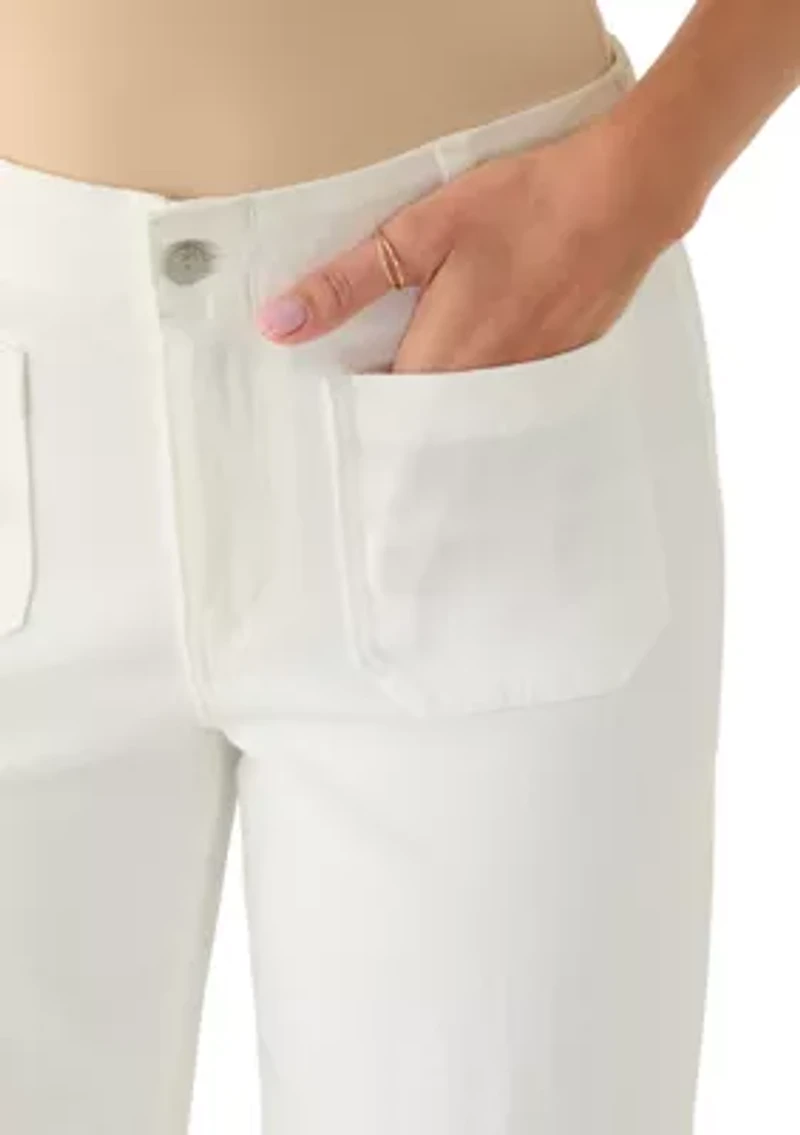 Women's Mayan Jade Wide Leg Cropped Jeans