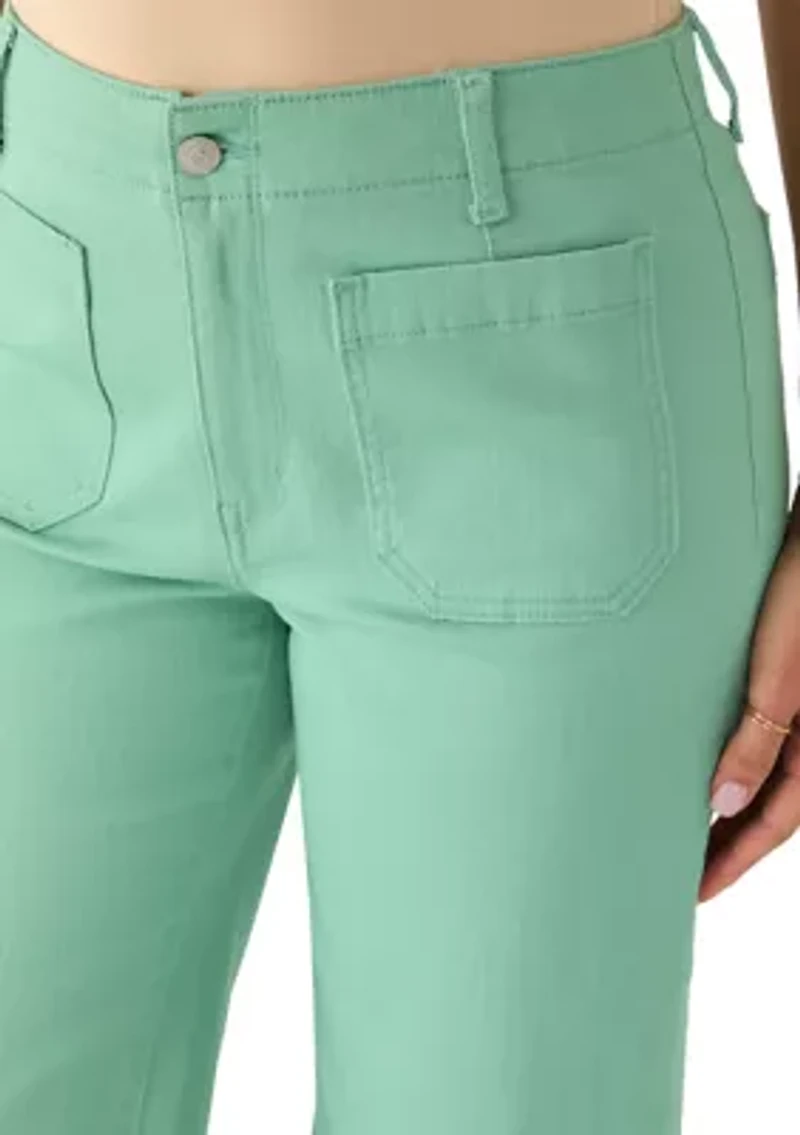 Women's Mayan Jade Wide Leg Cropped Jeans