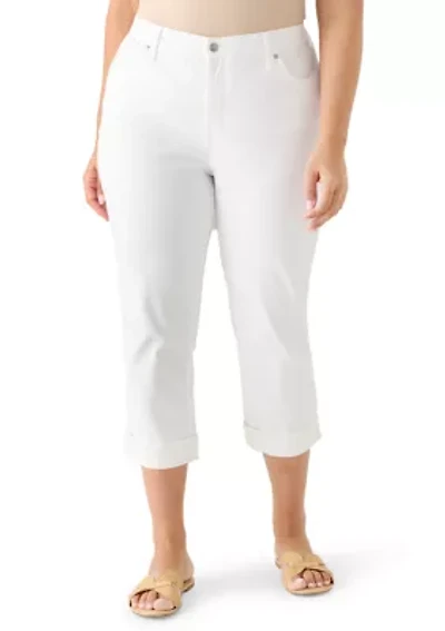 Plus Rolled Crop Jeans