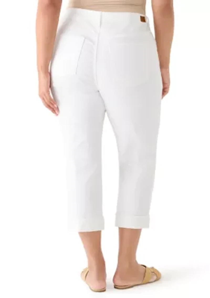 Plus Rolled Crop Jeans