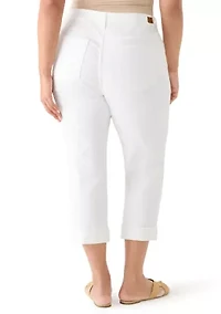 Plus Rolled Crop Jeans