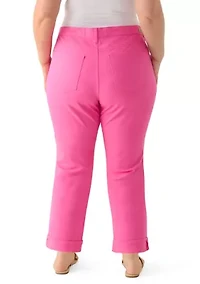 Plus Denim Roll Crop Jeans