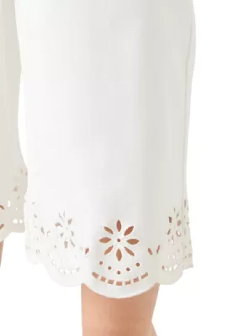 Plus Scallop Hem Cropped Jeans