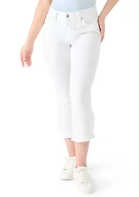 Petite Ruffle Hem Cropped Pants