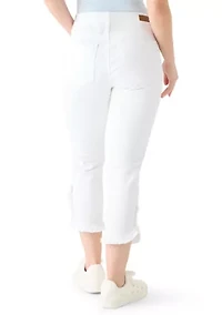 Petite Ruffle Hem Cropped Pants