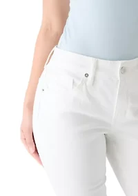 Petite Ruffle Hem Cropped Pants