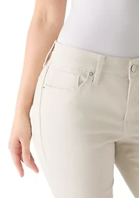 Petite Ruffle Hem Cropped Pants