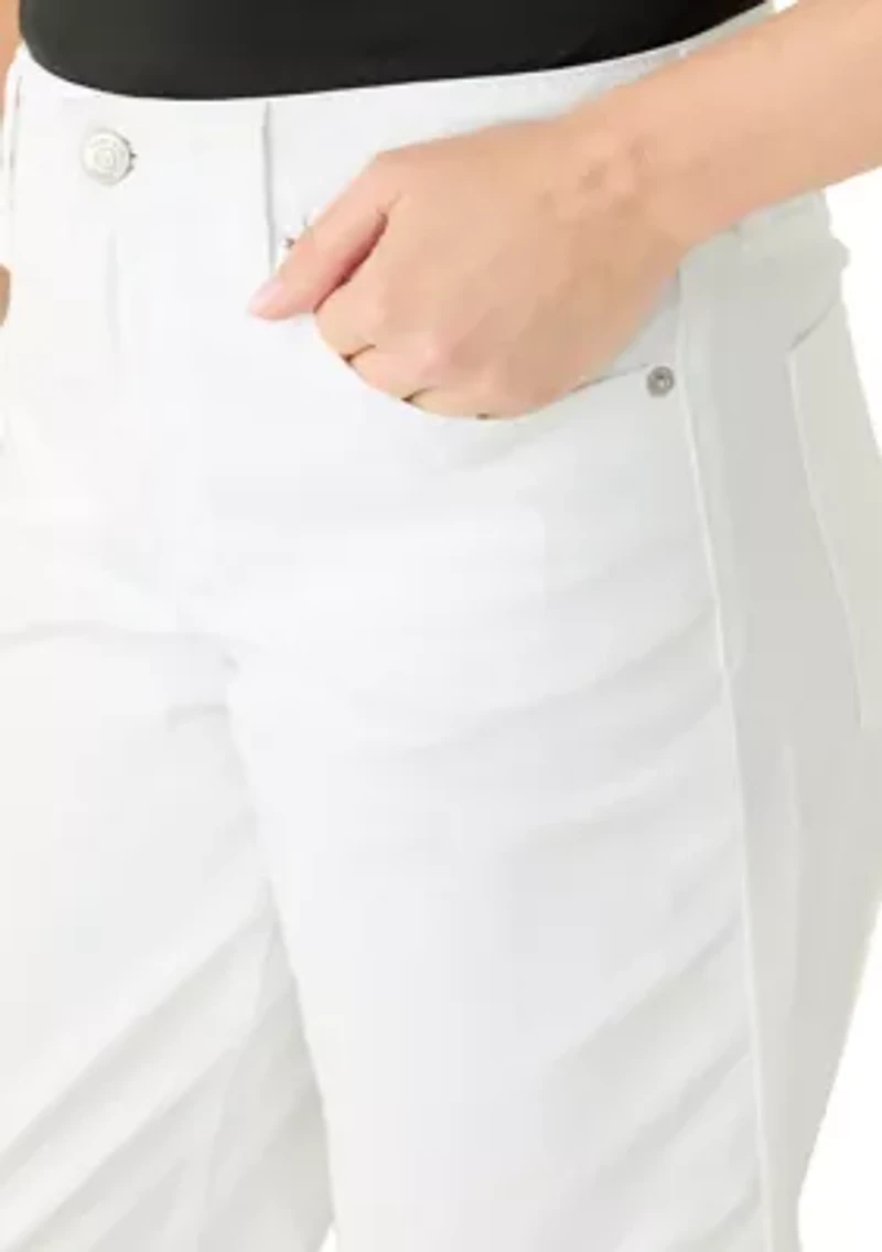 Petite Scallop Hem Cropped Pants