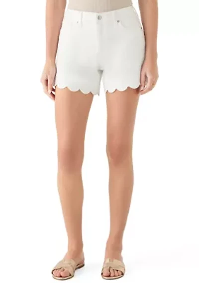 Women's Scallop Hem Shorts