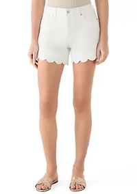 Women's Scallop Hem Shorts