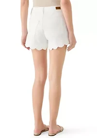 Women's Scallop Hem Shorts