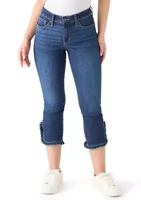 Petite Ruffle Hem Cropped Top