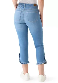 Petite Ruffle Hem Cropped Top