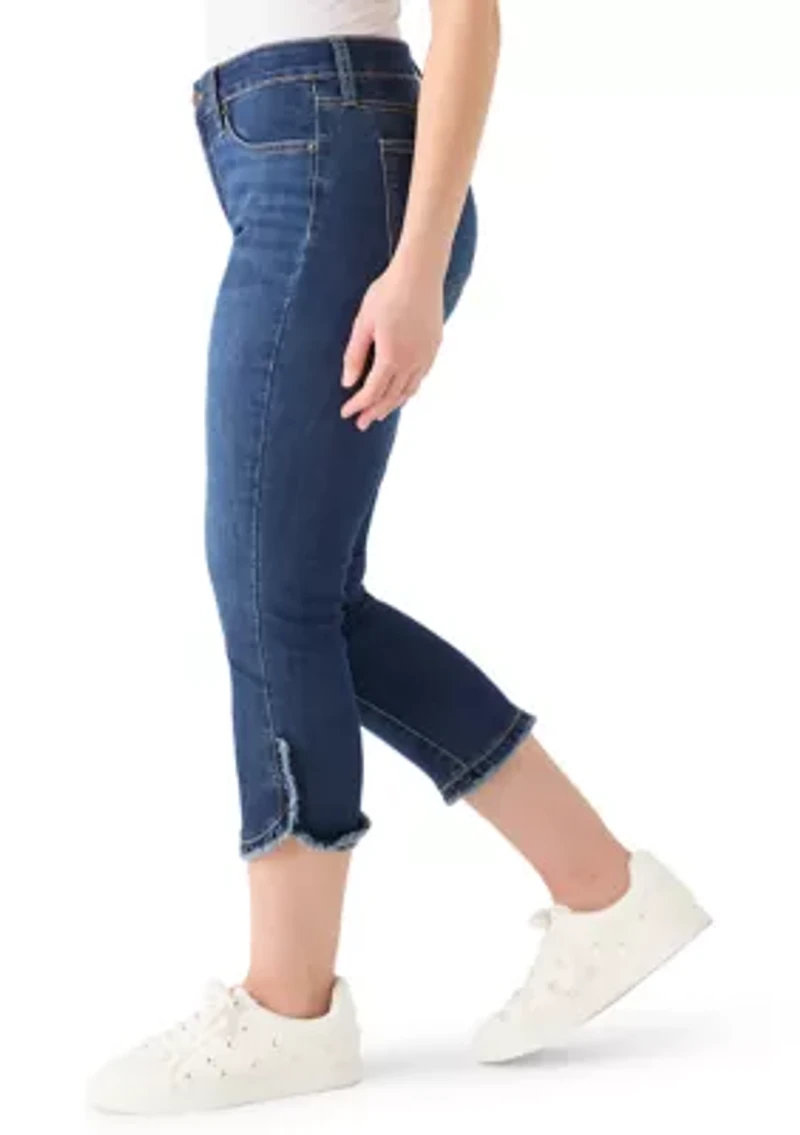 Petite Ruffle Hem Cropped Top