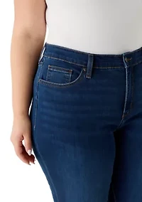 Plus Denim Roll Cropped Jeans