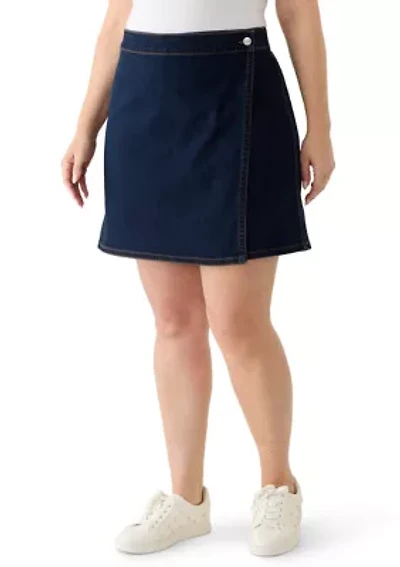 Plus Denim Napkin Skort