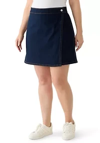 Plus Denim Napkin Skort