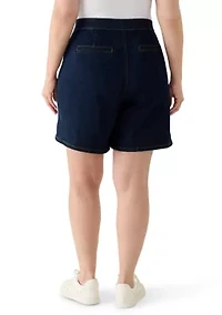 Plus Denim Napkin Skort