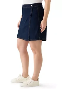 Plus Denim Napkin Skort