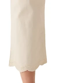 Petite Scallop Kick Flare Pants