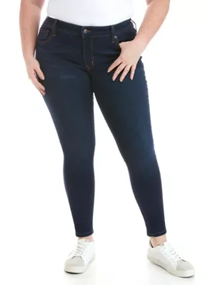 Plus Mid Rise Skinny Jeans