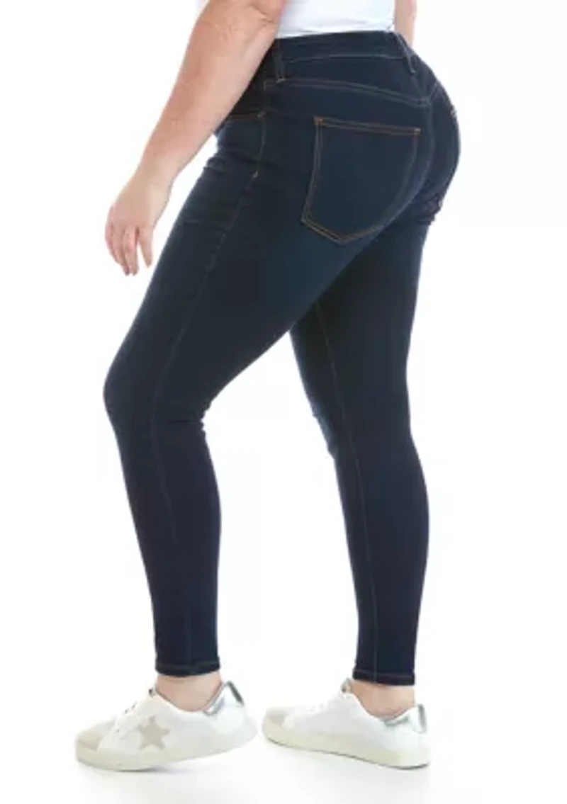 Plus Mid Rise Skinny Jeans