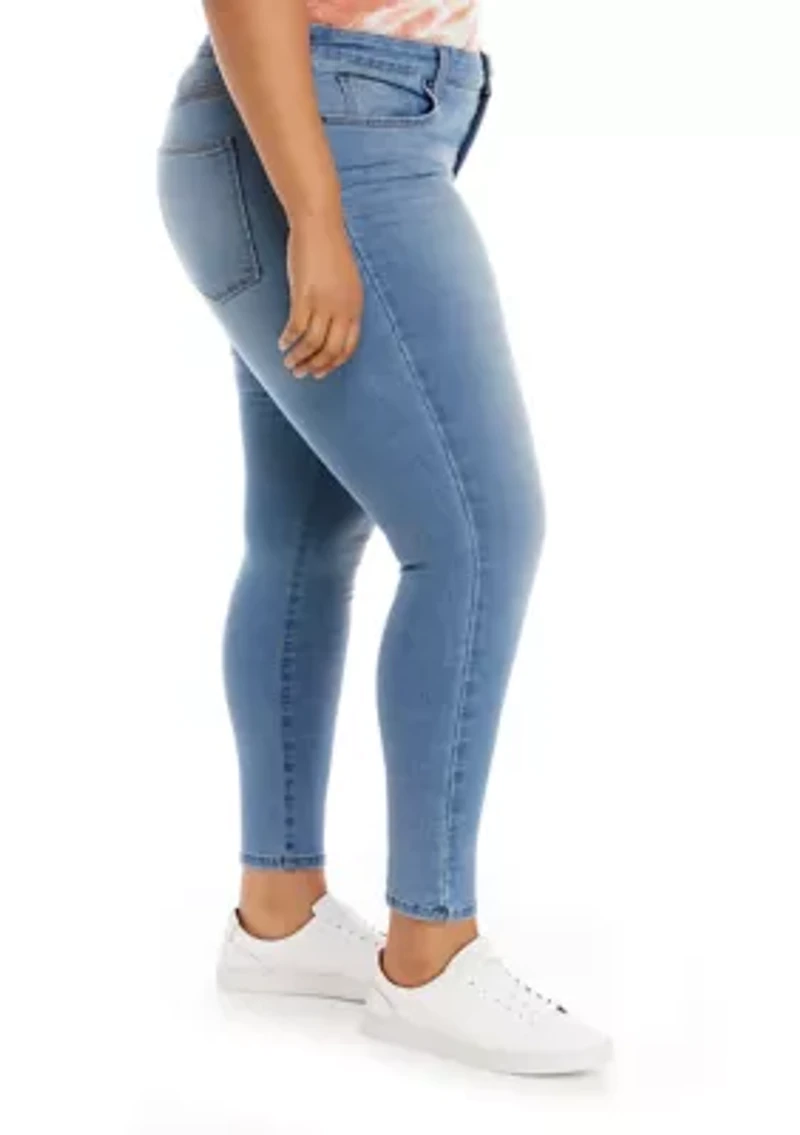Plus Mid Rise Skinny Jeans