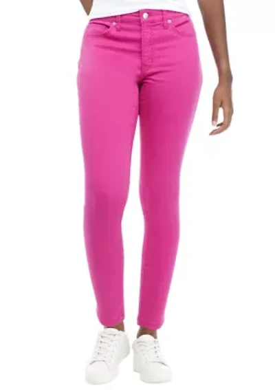 Petite Color Mid Rise Skinny Jeans